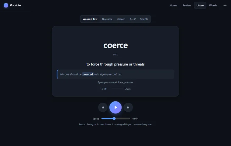 Listen mode
